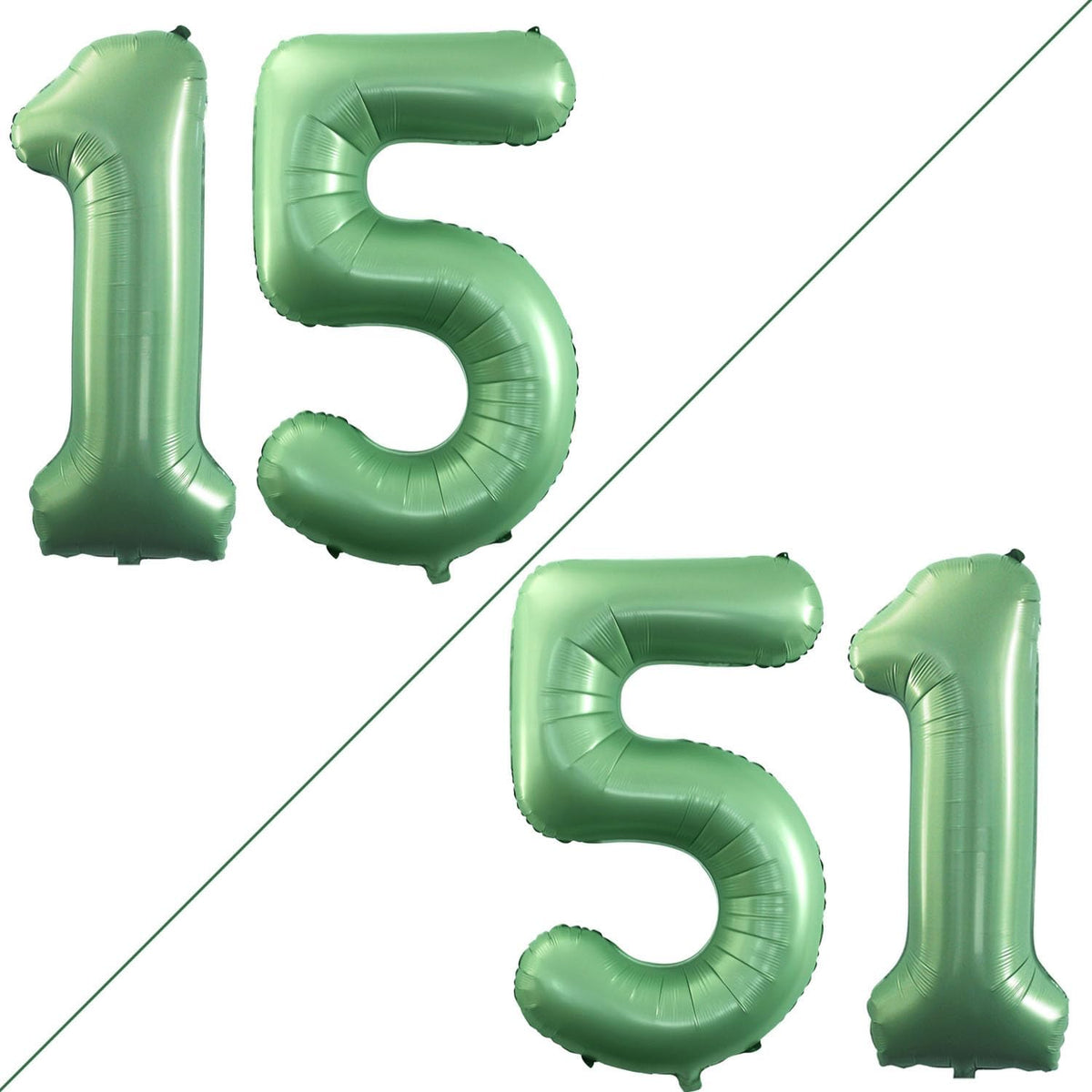 GOER Number 15 Balloons for 15th Birthday Sweet 15 Party Decorations,42 Inch Jumbo Foil Helium 51