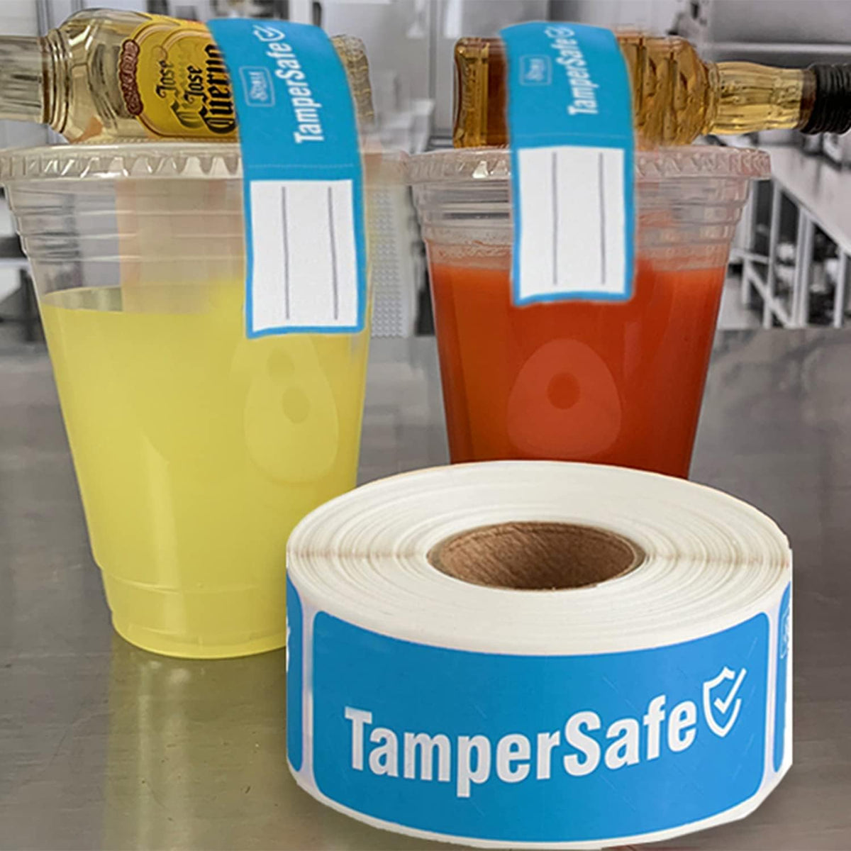 Angel's Peel Lounge Tamper Proof Stickers Roll — Tamper Evident Stickers for Food Delivery, Drink