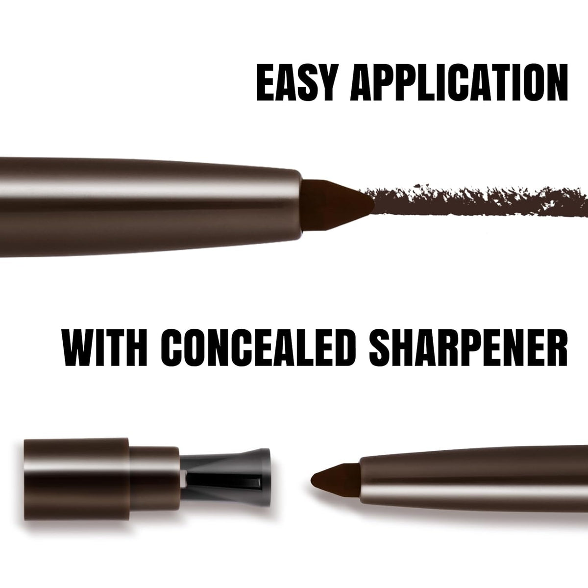Mechanical Gel Eyeliner Pencil with a High-Pigment, Waterproof & Smudge-resistant, Glide Tip Eye