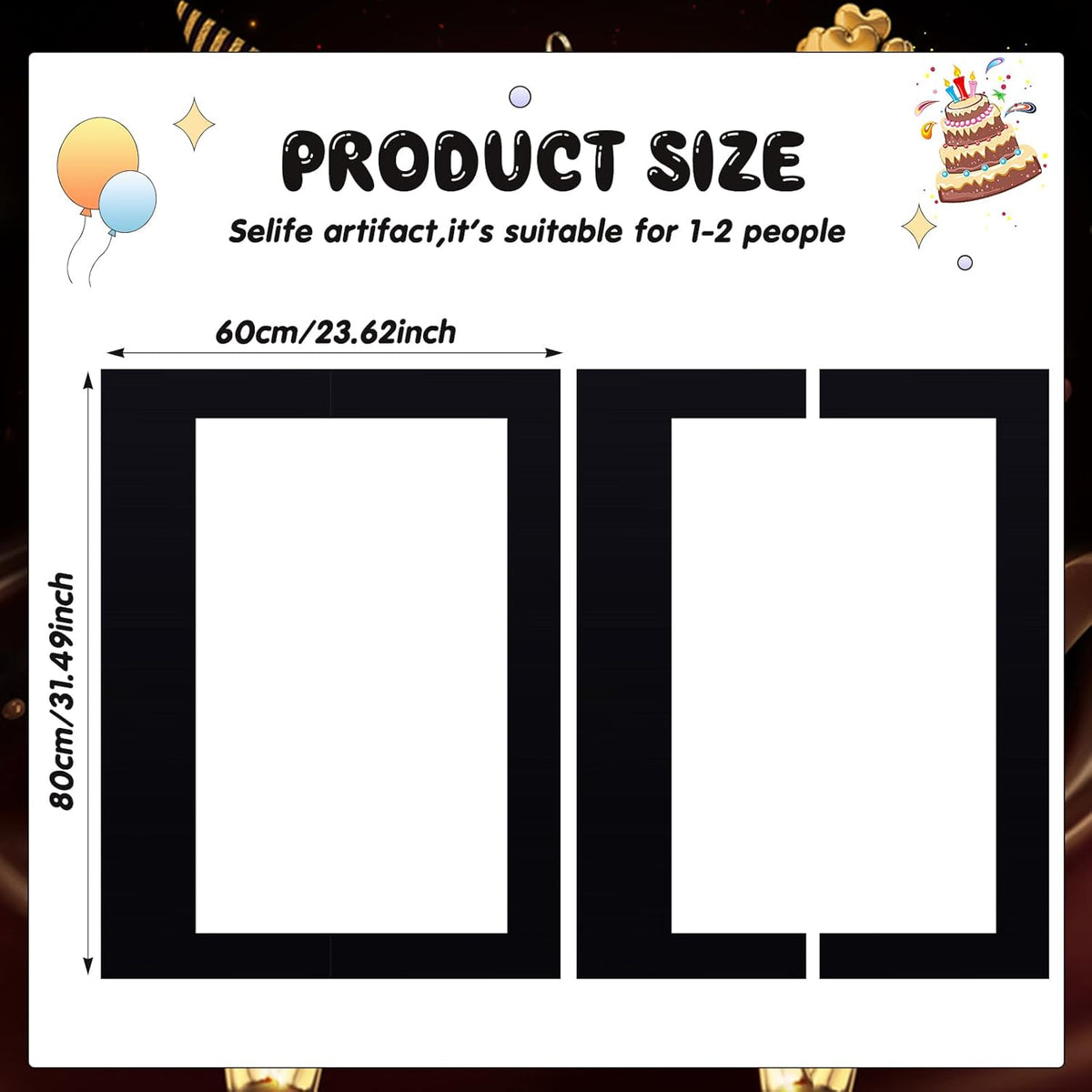 32 x 24 Inch Large Blank DIY Photo Booth Props Picture Frame Party Frame DIY Photo Booth Props