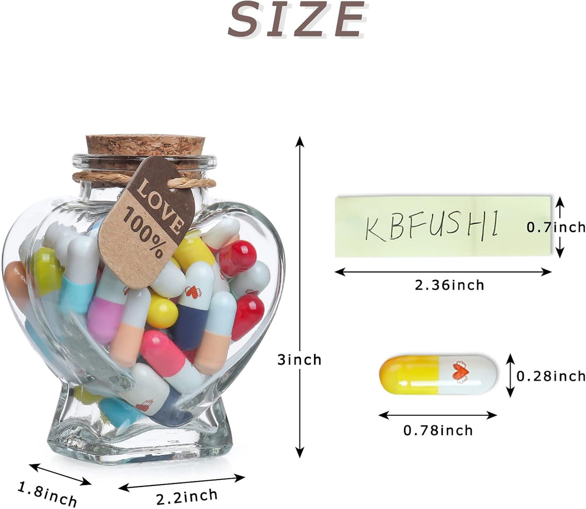 Capsule Letters Message in a Bottle - Cute Things Message Love Letter Gifts for Boyfriend