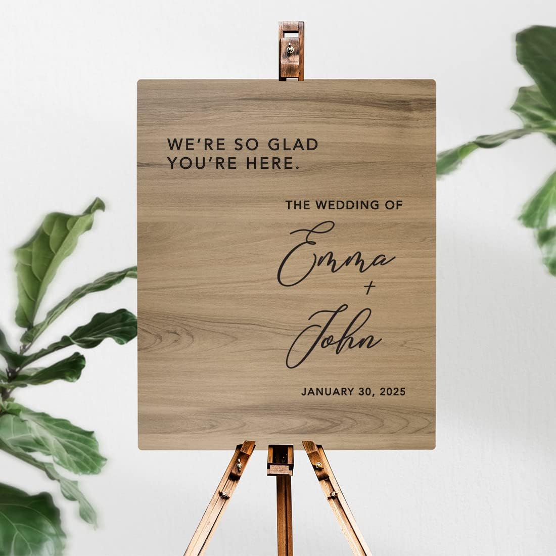 Andaz Press Large Wooden Welcome Sign for Wedding Rustic Welcome Sign 16" x 20" Custom Names So