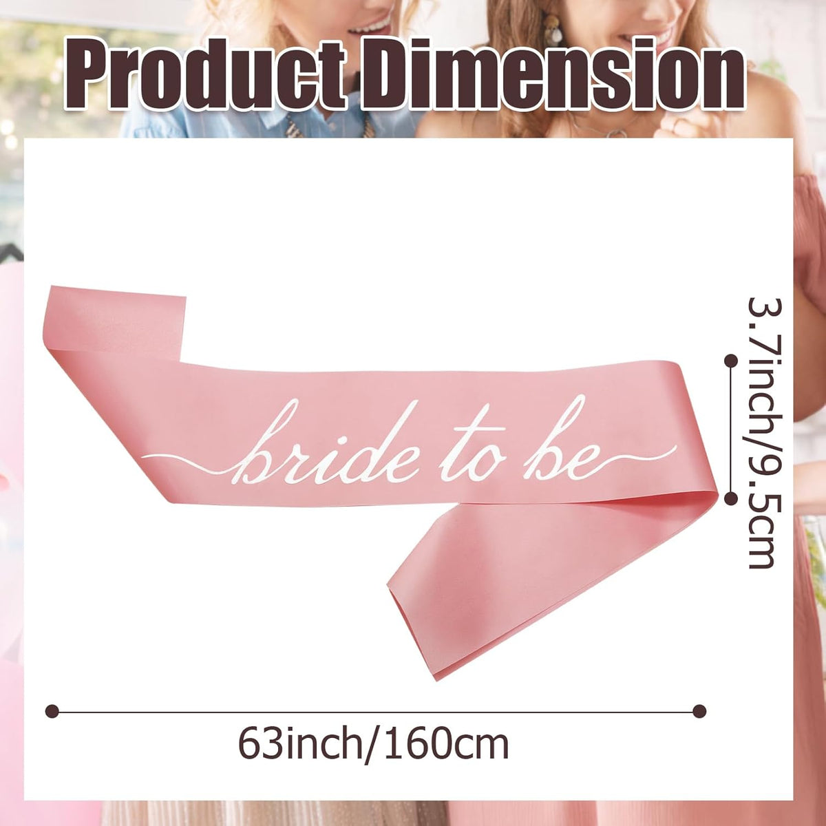 MILVOWOC Rose Glod Bride to Be Sash in Soft Satin, Bachelorette Party Wearable, Bridal Shower