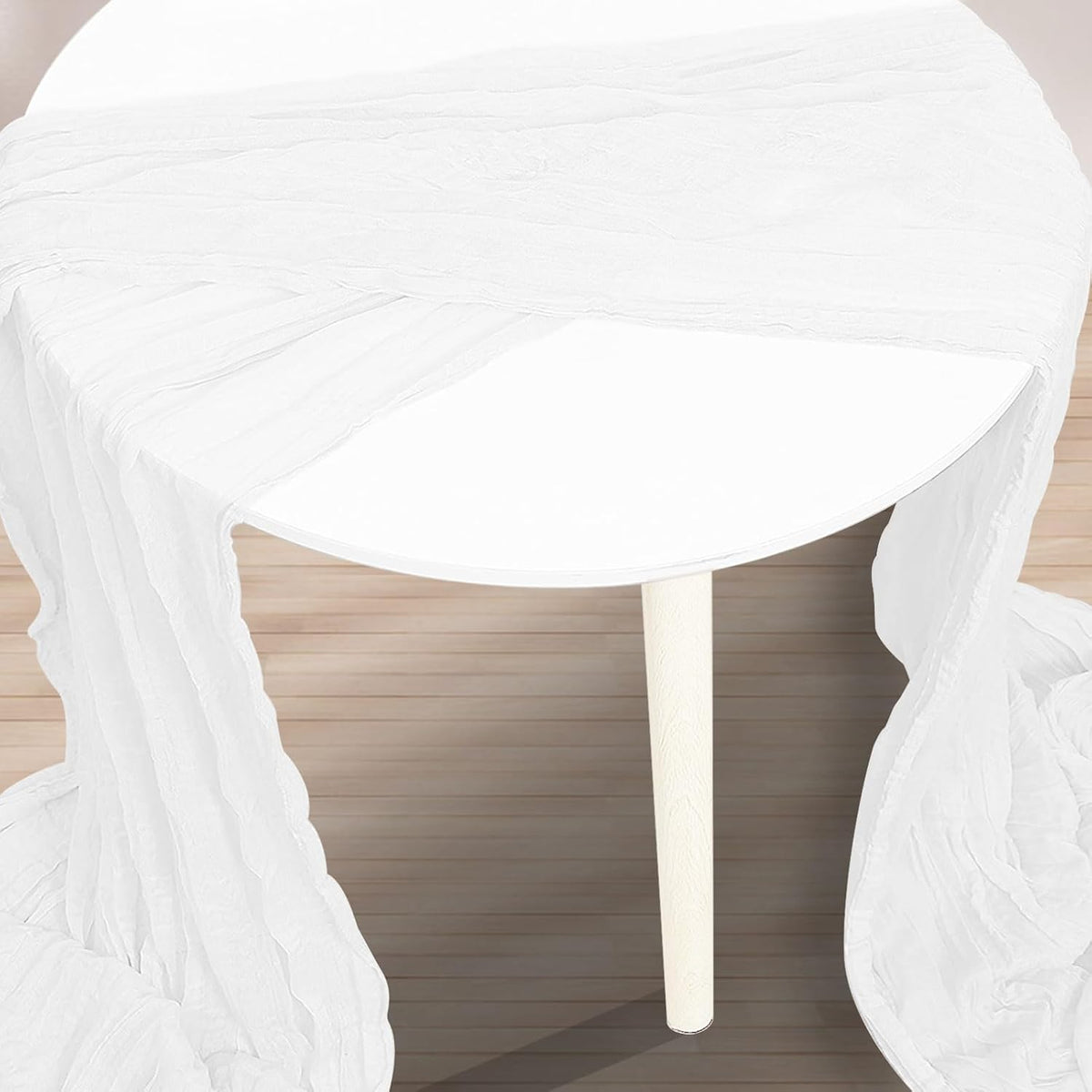 6 Pack White Cheesecloth Table Runner 35x120 Inch 10Ft Rustic Gauze Cheese Cloth Thanksgiving Table