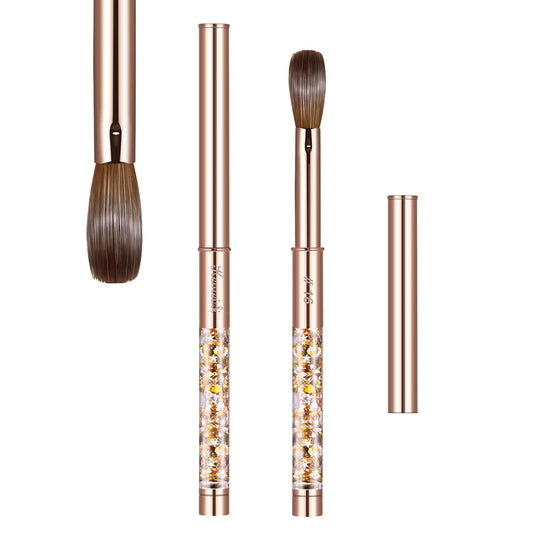 Acrylic Nail Brush Size #16,KEMEISI 100% Pure Kolinsky Nail Art Brushes Sturdy Handle Oval Shaped