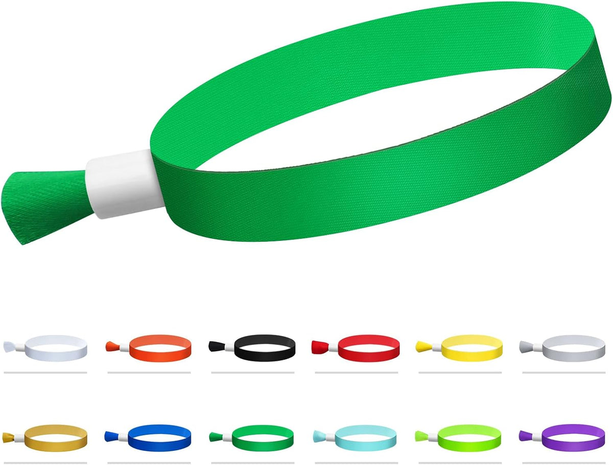100 Pcs Cloth Event Wristbands, Event Wristbands, Colored Wrist Bands for Events, for Lightweight