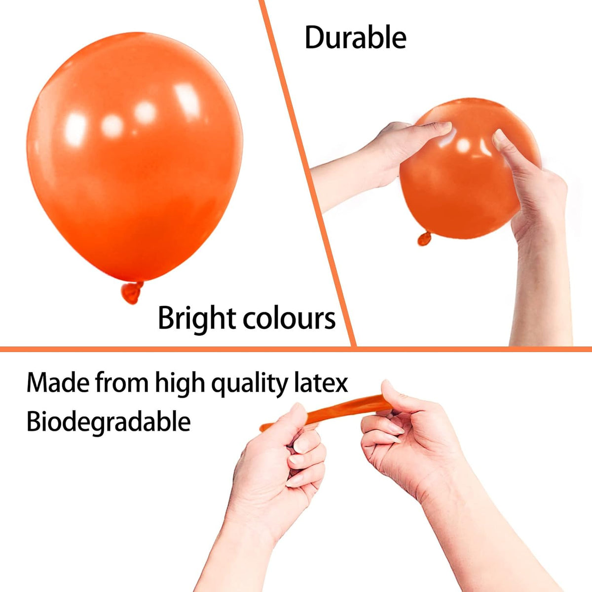 KAWKALSH 200pcs Orange Balloons 5 Inch, Small Mini Latex Balloons for Party Birthday Baby Shower