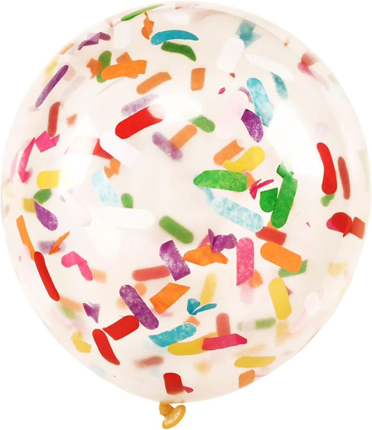 25 Pcs Rainbow Confetti Balloons, 12 Inch Thickened Clear Latex Balloon with Confetti Inside for