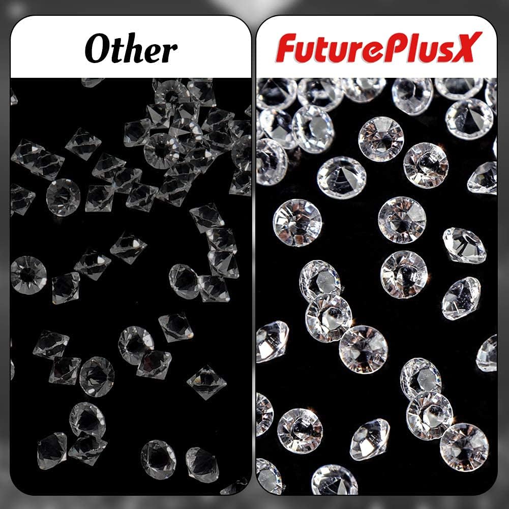 FUTUREPLUSX Fake Diamonds, 2000 PCS Mini Loose Diamonds Fake Crystals Rhinestones for Vase Fillers