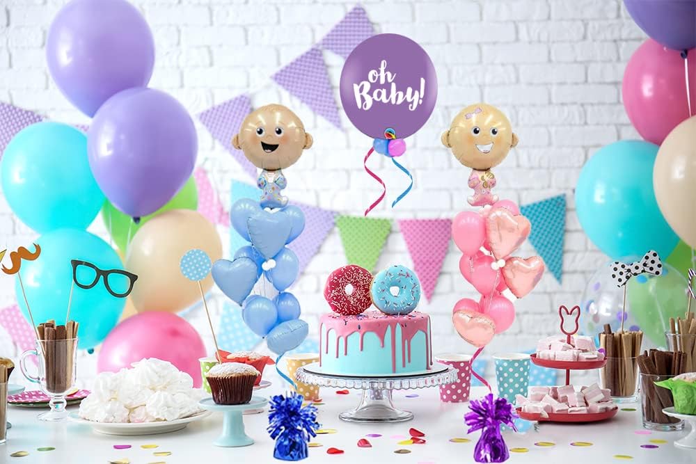 Metallic Balloon Weights, Birthday Party Favors, Novelty and Gag Gifts, 5.5" Inches, 12-Pack