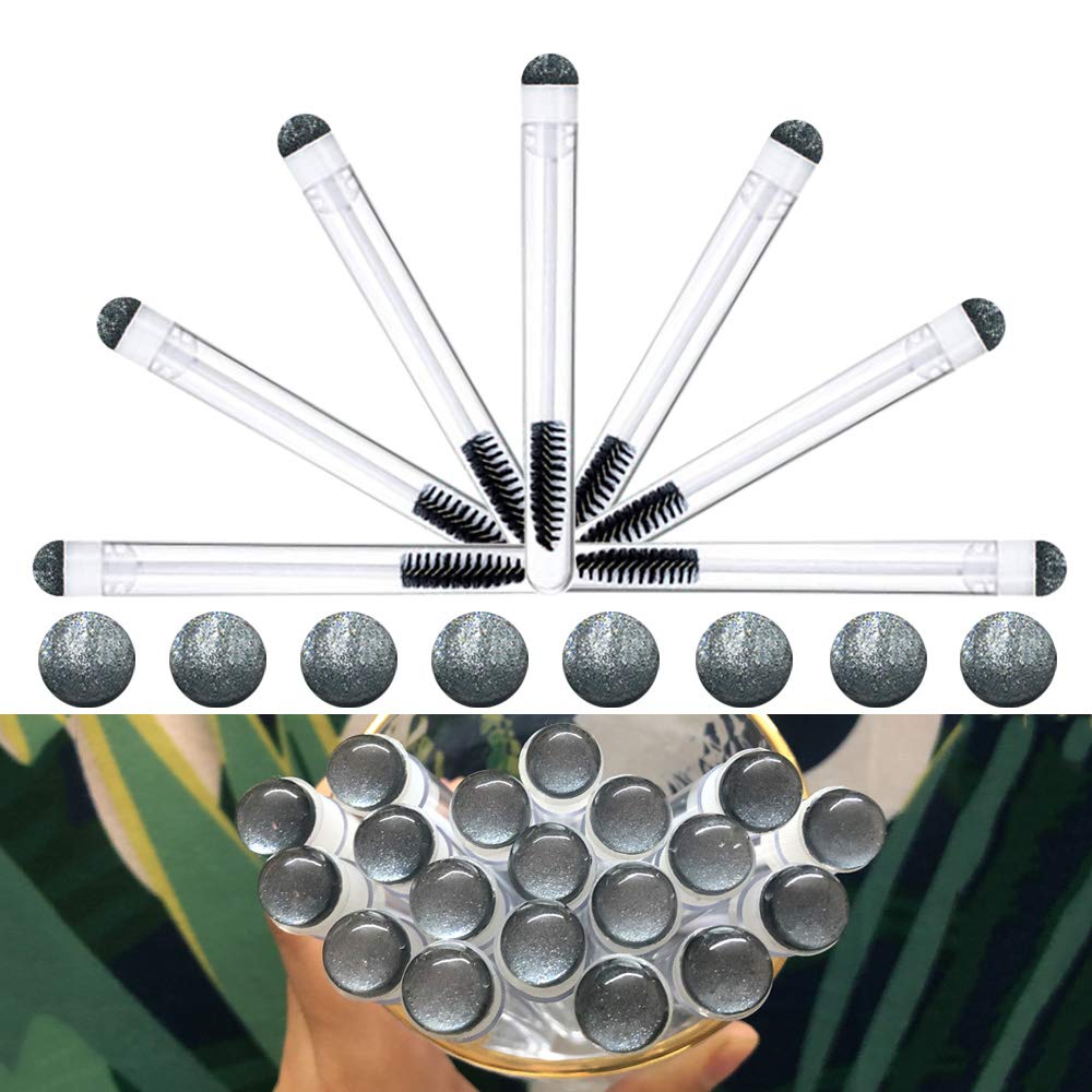 20 Pieces Disposable Mascara Brushes Eyelash Brush Lash Wand Diamond Mascara Wands with Tube Makeup