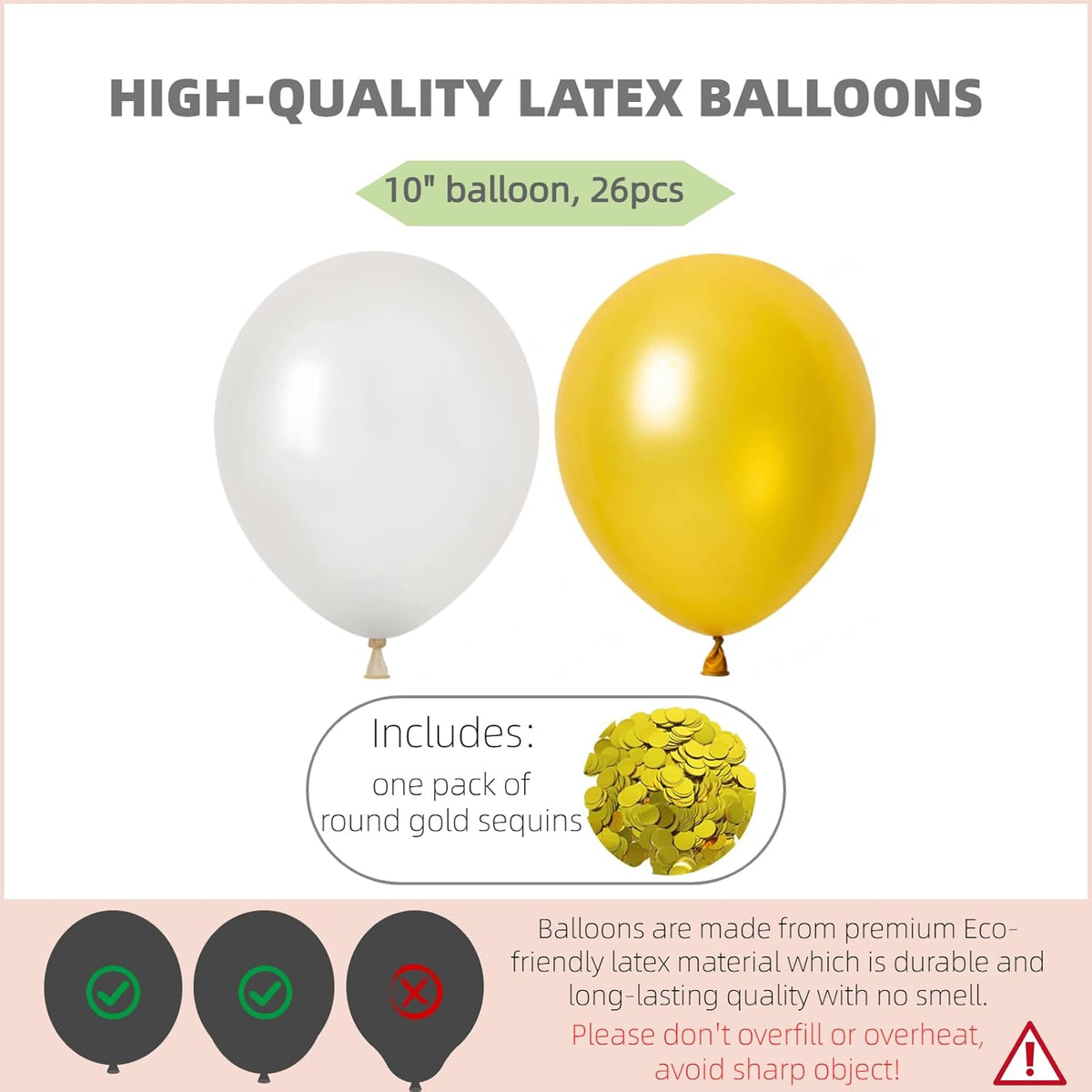 Balloon Column Kit Set of 2 With Confetti Balloons Included - Balloon Tower with Stand, Base, and