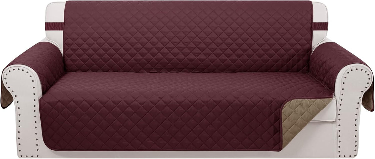 Reversible 4 Seater Sofa Cover 91 Inch Large Couch Cover Furniture Protector(Sofa