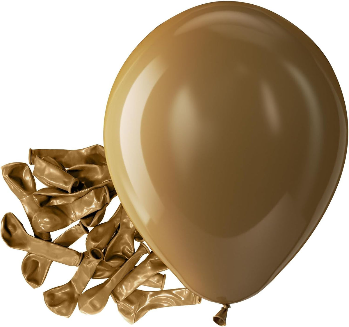 Bezente Brown Balloons Latex Party Balloons - 150 Pack 5 inch Matte Small Light Brown Helium