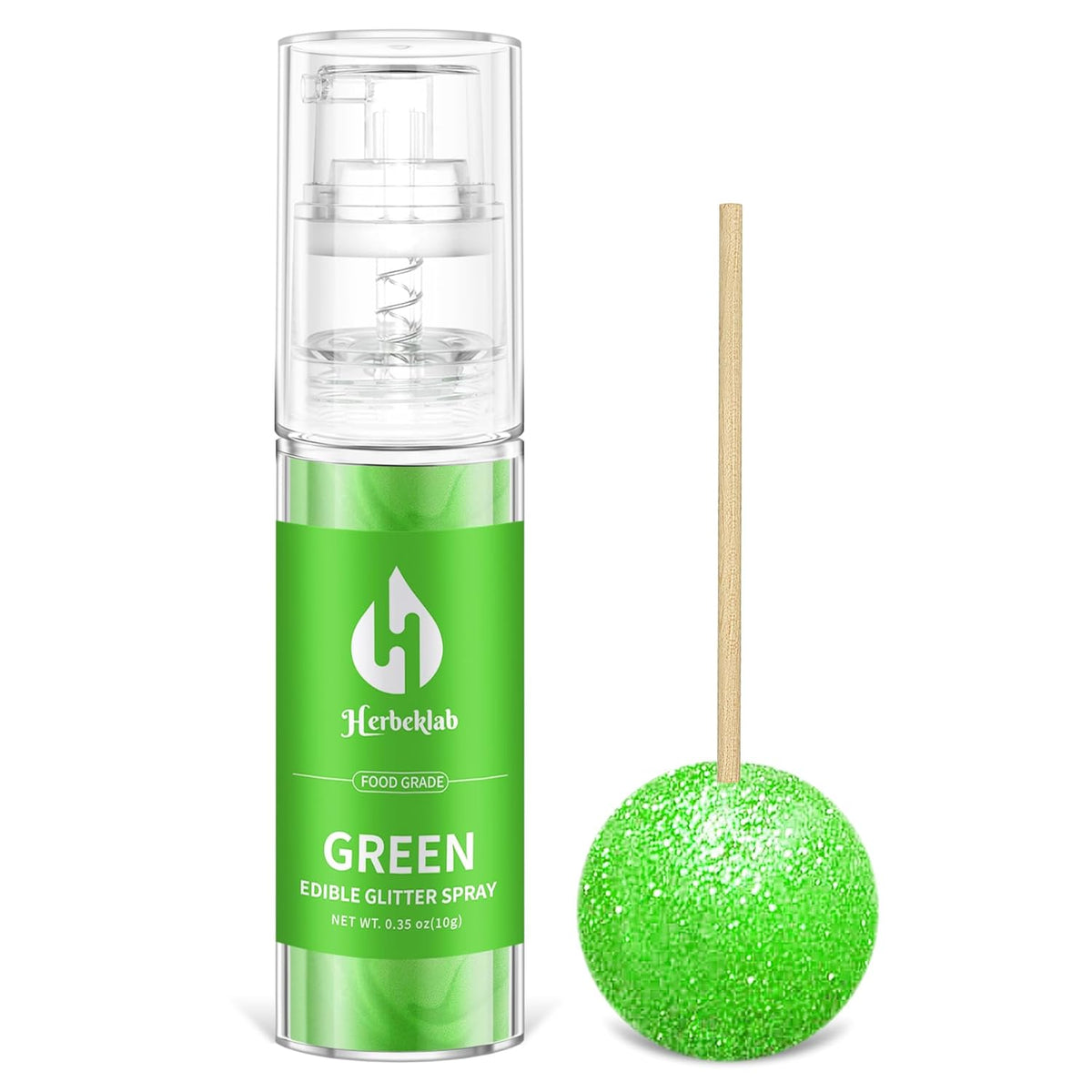Green Edible Glitter Spray - 10g Edible Green Glitter for Cakes Food Grade Drink Glitter for