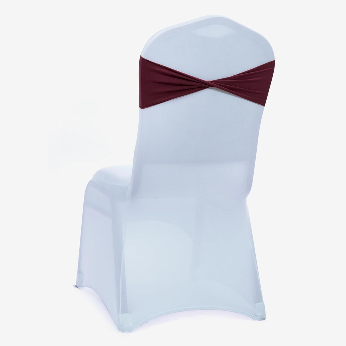 MDS Pack of 200 Spandex Chair Sashes Bows Elastic Stretch Dining Chair Bands Ties Without Slider