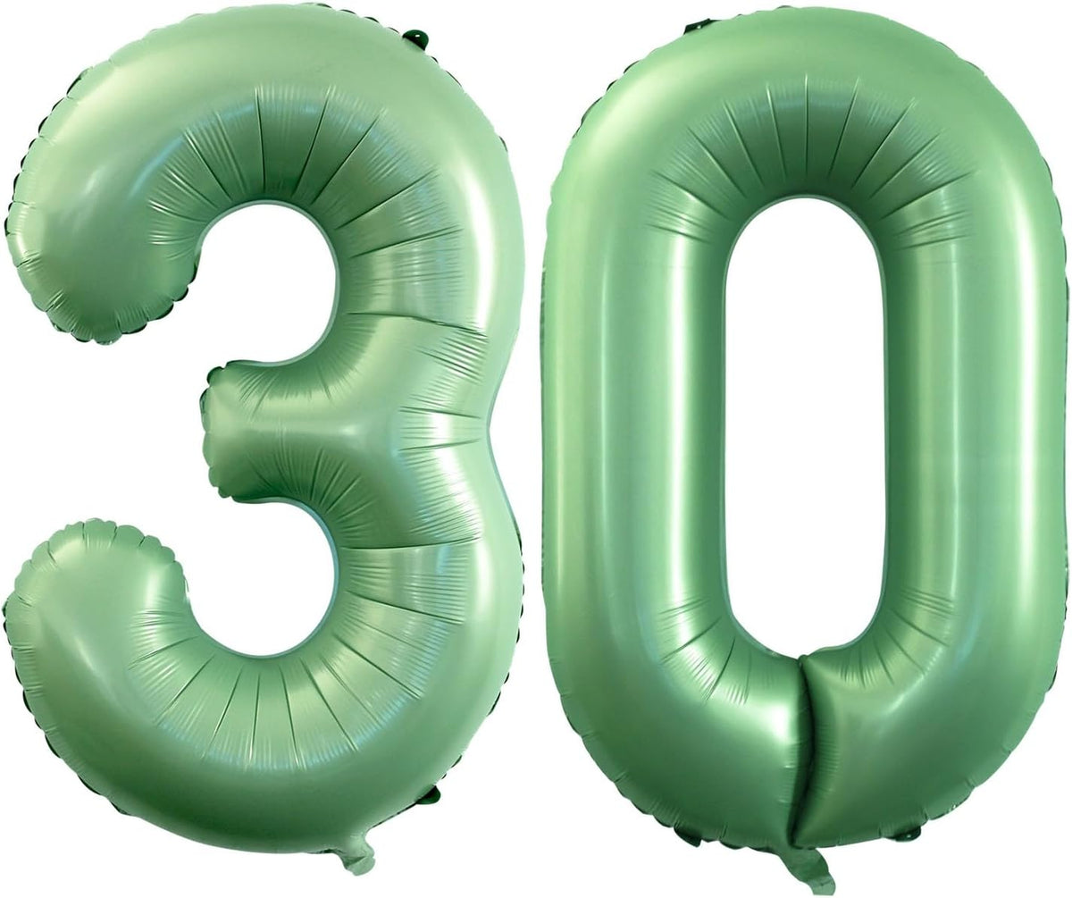 GOER Number 30 Balloons for 30th Birthday Party Decorations,42 Inch Jumbo Foil Helium Balloons for