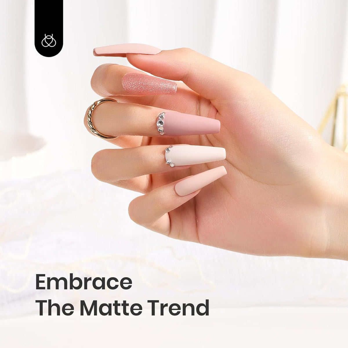 Beetles Matte Gel Top Coat No Wipe Top Coat Gel Nail Polish & Base Coat Set, 3Pcs 15ml Nail Polish