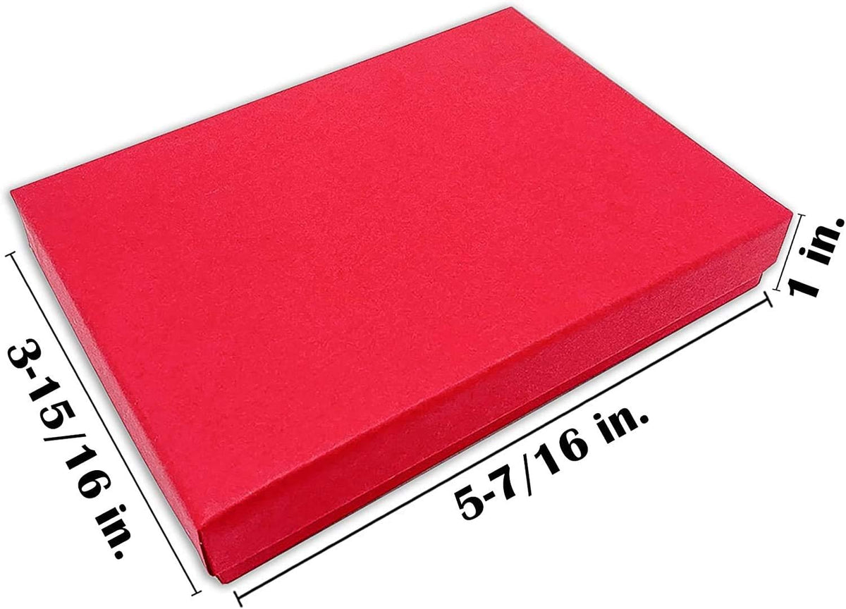 TheDisplayGuys - 25-Pack #53 Kraft Paper Cardboard Gift Boxes/Jewelry Cases w. Cotton Padding & Lid