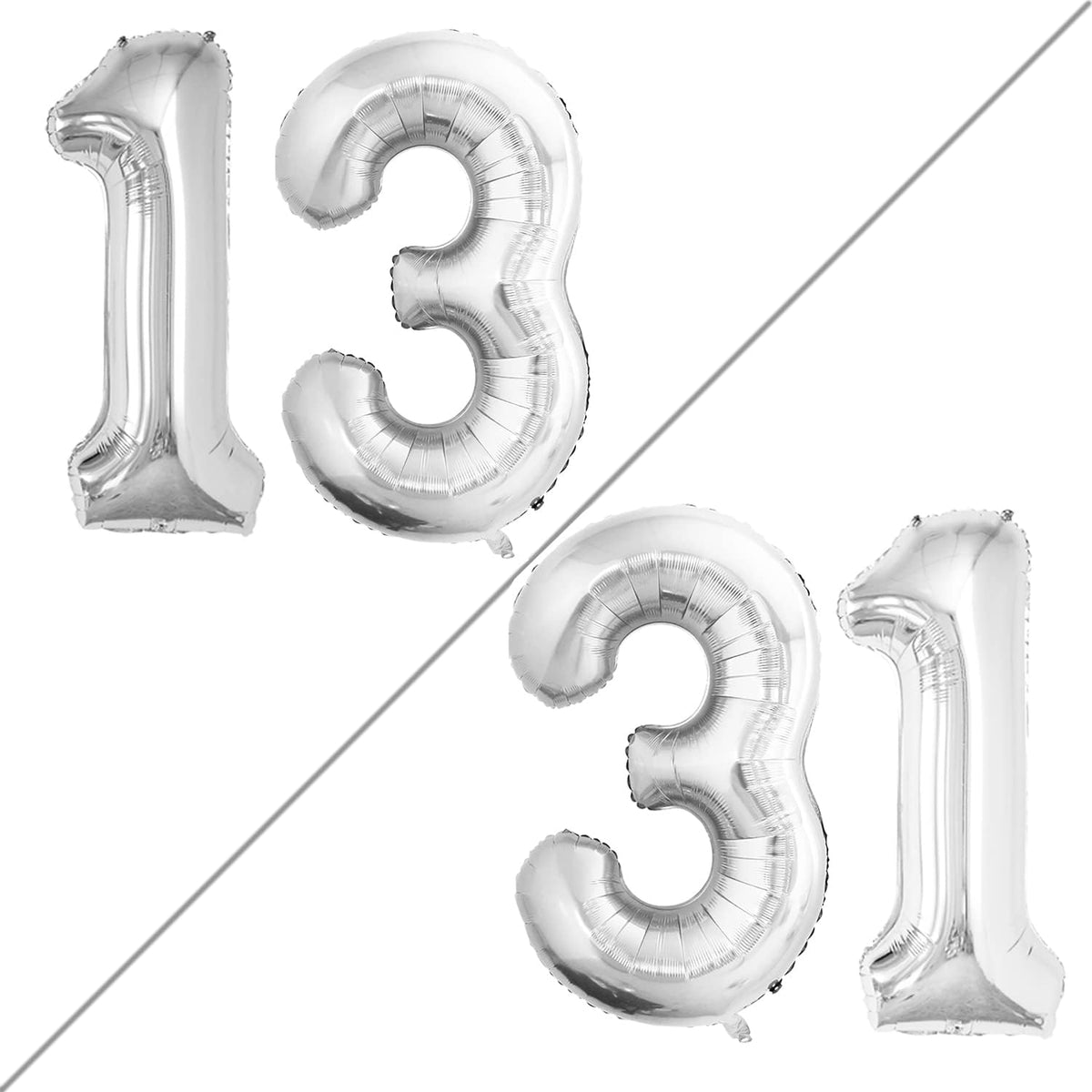 GOER Number 13 Balloons for 13th Birthday Sweet 13 Party Decorations,42 Inch Jumbo Foil Helium 31