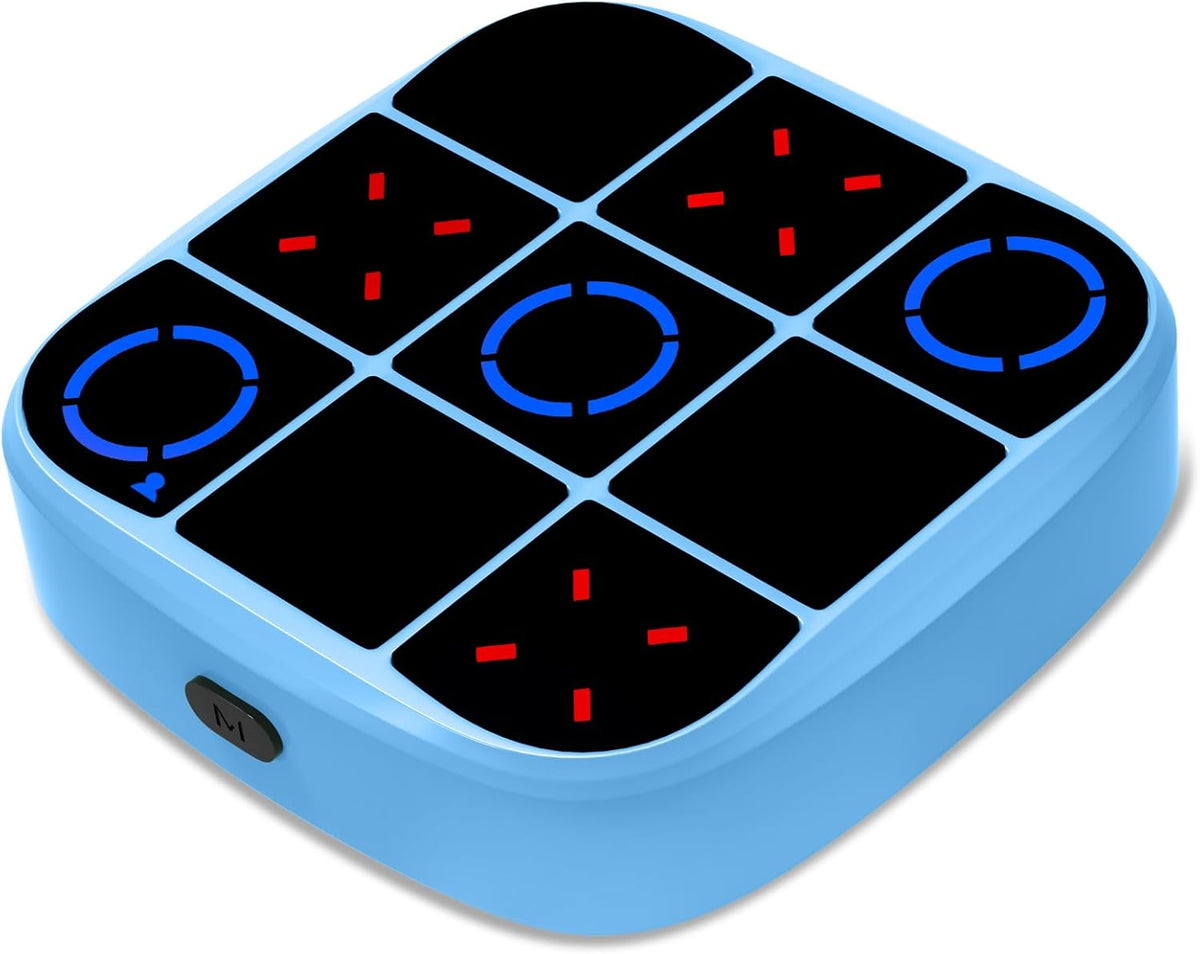 Tic-Tac-Toe Bolt Game, 4-in-1 Handheld Puzzle Games Console, Electronic Tic-Tac-Toe Game for