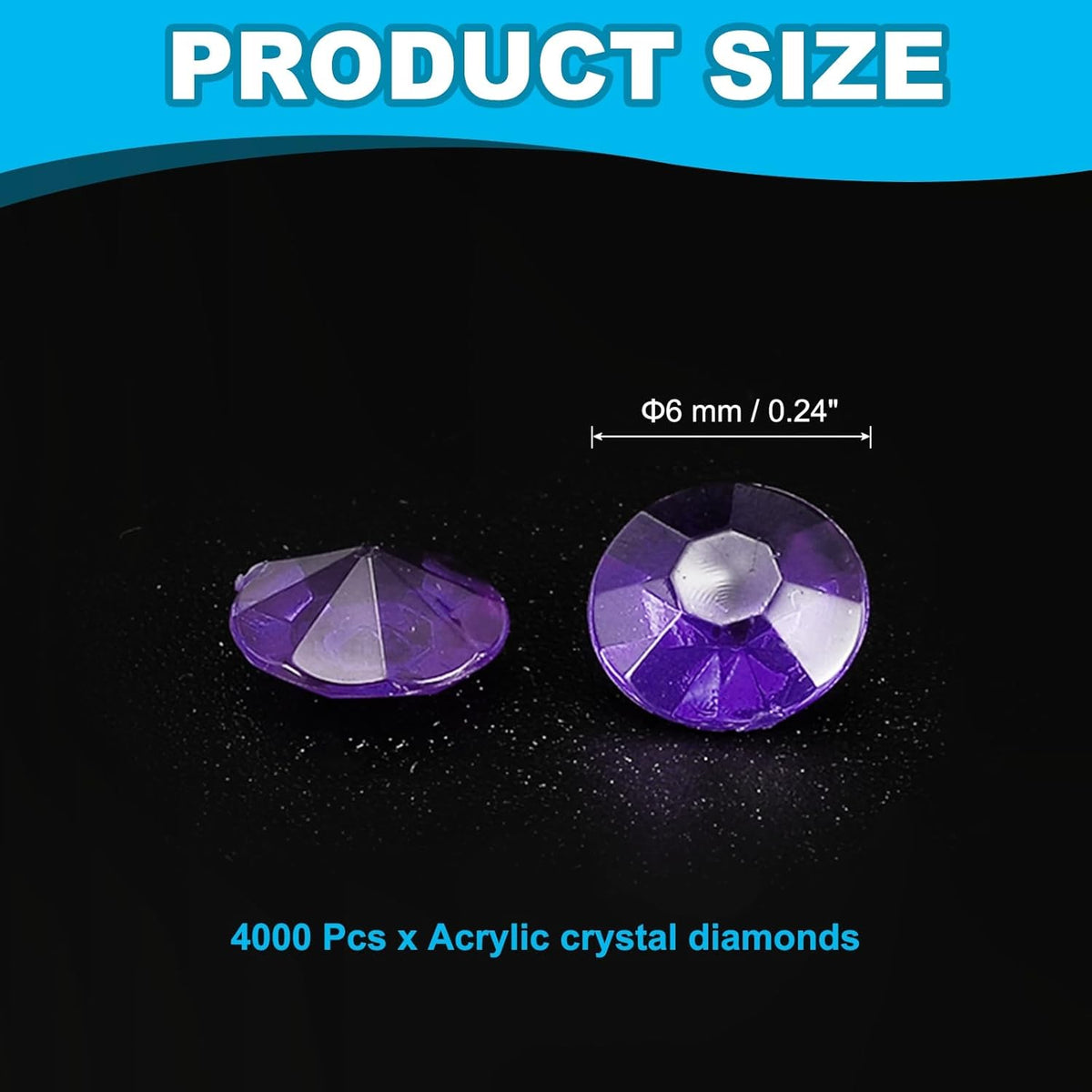 PATIKIL 4000 Pcs Wedding Table Scatter Confetti Crystals 6mm Acrylic Diamonds Vase Fillers Gems for