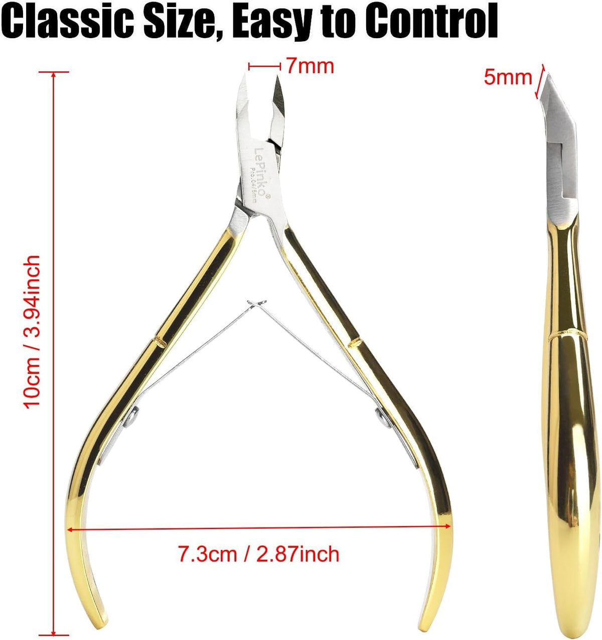 LePinko 4 Packs Upgraded Cuticle Trimmer kit, Sharp Dead Skin Clipper, Labor-Saving Cuticula
