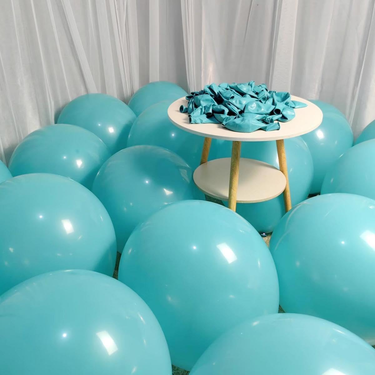 90 Packa Teal Balloons 18 inch Turquoise Latex Big Balloons for Party Decorations and Events