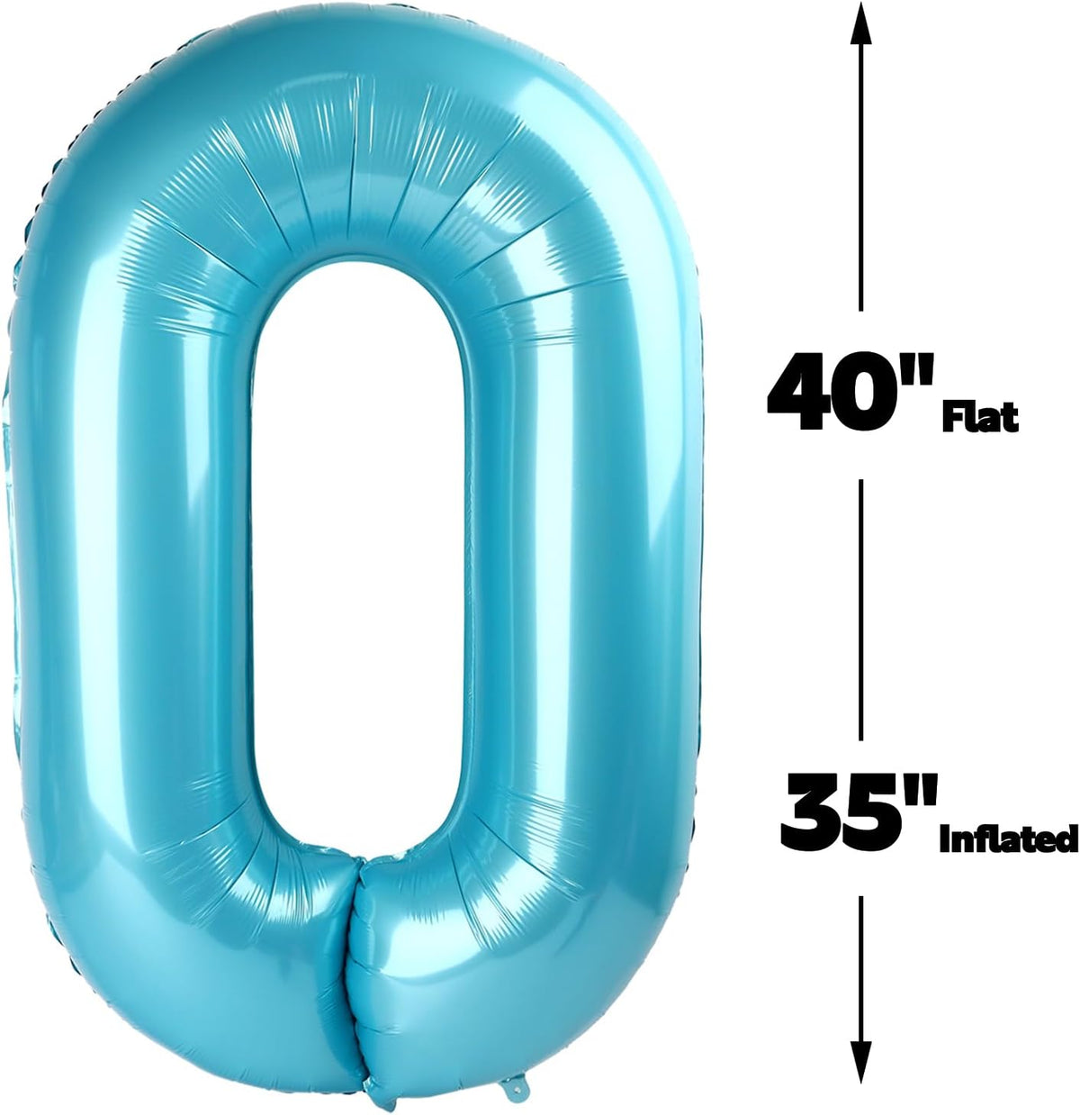 Pearl Blue 40 Inch 0 Number Balloons, 0 Decorations for 10 20 30 40 50 60 70 80 90 100Birthday