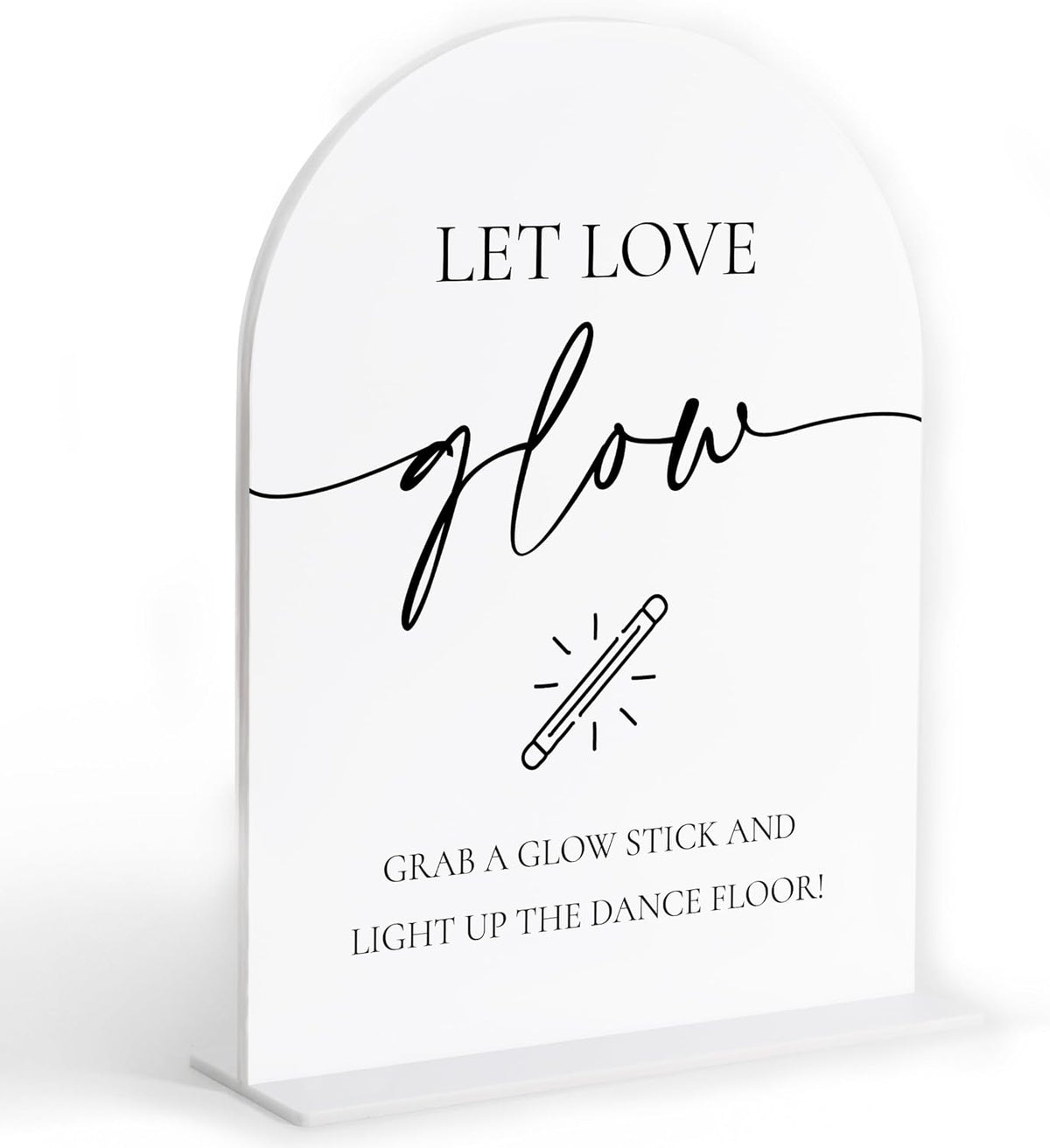 Let Love Glow Sign Wedding, White Arch Acrylic Sign, Wedding Dance Floor Props, Bridal Shower