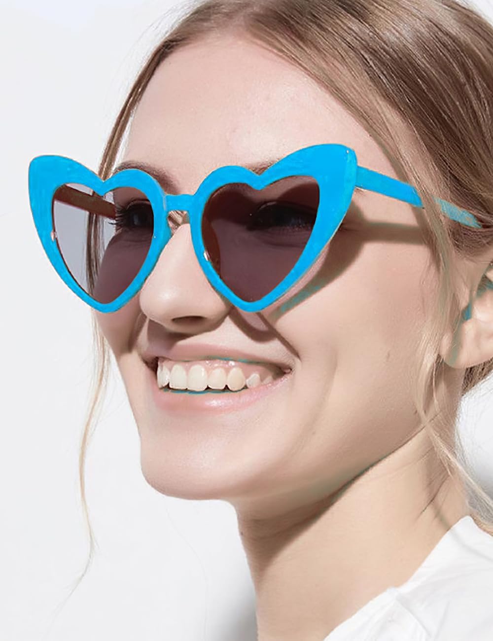 8 Pack Heart Sunglasses Vintage Cat Eye Heart Glasses Retro Bachelorette Bride Sunglasses Bulk for