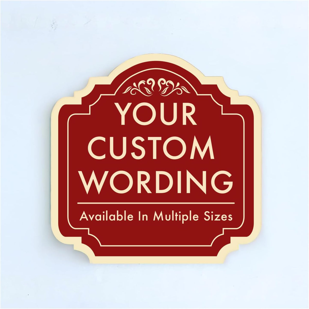 Custom Decorative Outdoor Metal Sign: Personalized Aluminum Design - Driveway Red Brick 8x8 In