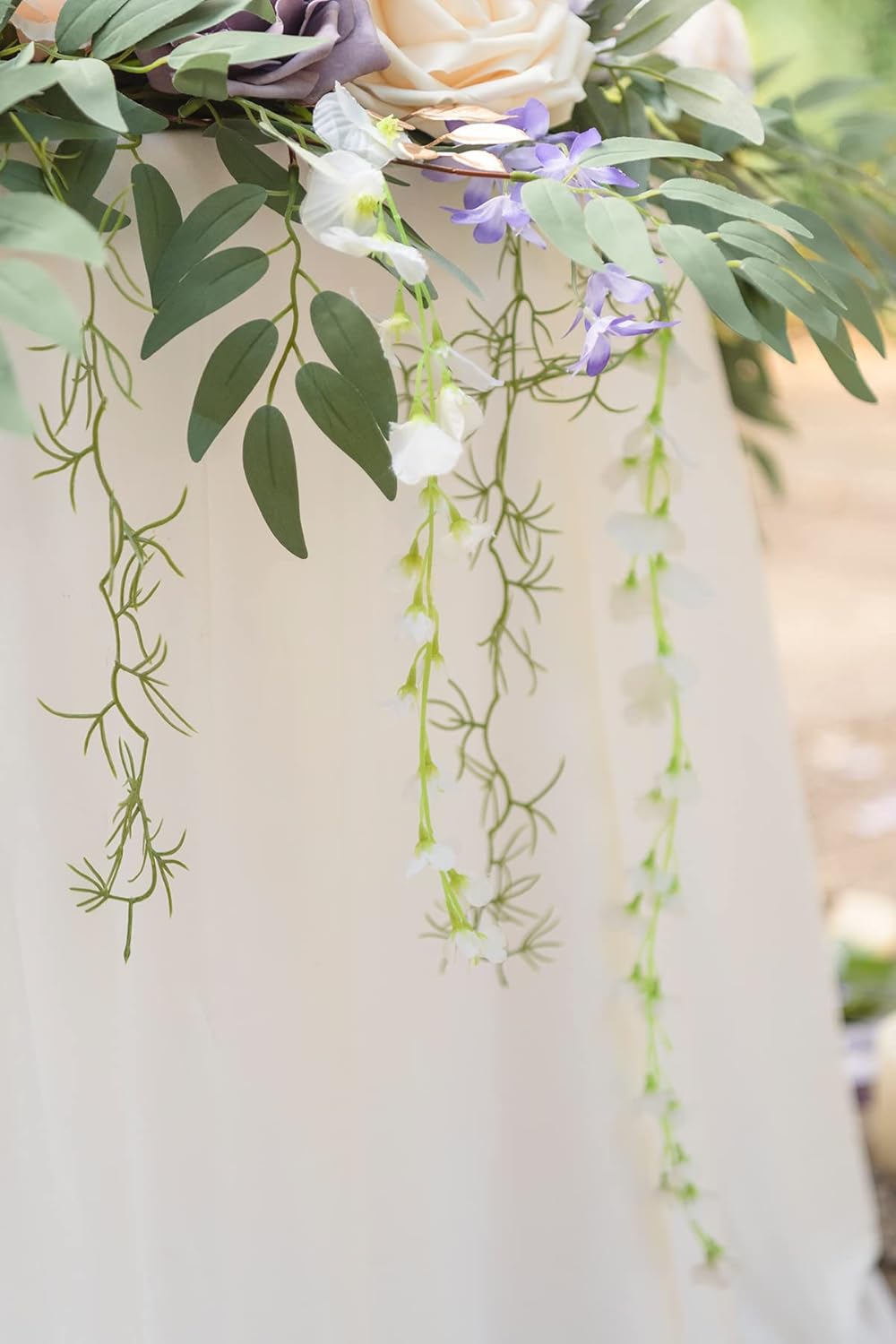 Ling's Moment 9FT Flower Garland for Backdrop Decorations - Wedding Arch Flowers, Eucalyptus &