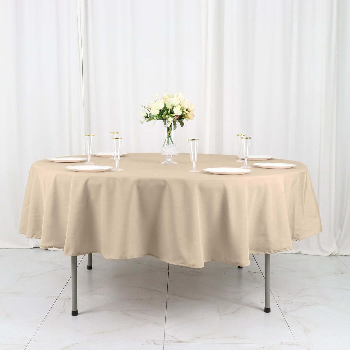 Efavormart Round Tablecloth, 90 Inch Stain & Wrinkle Resistant Washable Table Cloth, Decorative