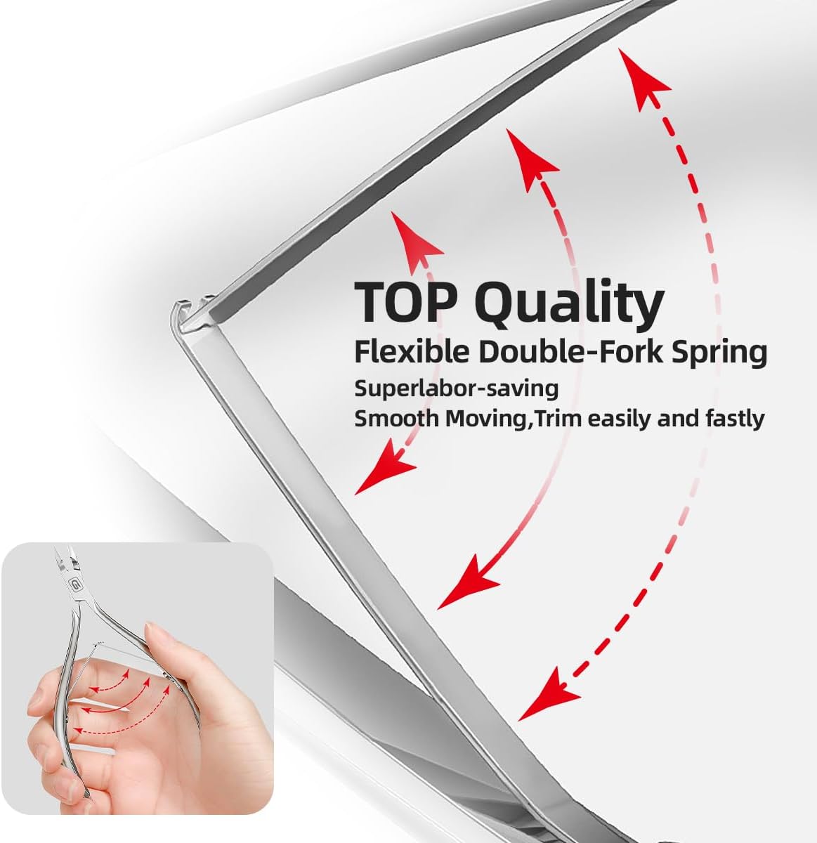 Cuticle Trimmer 3/4 Jaw Extremely Sharp Cuticle Nippers Scissors Stainless Steel Clippers Cutter