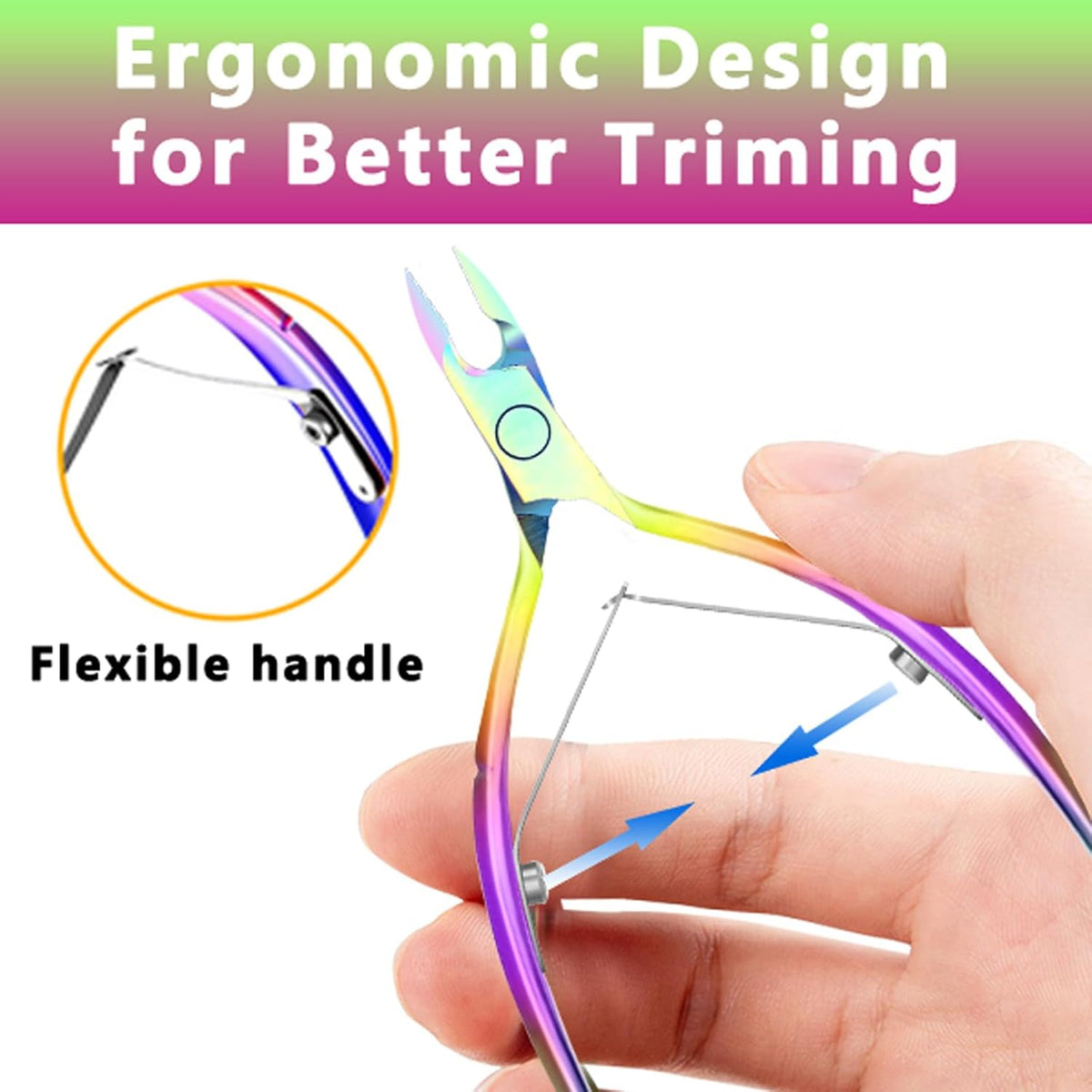 Cuticle Trimmer Cuticle Nippers, Durable Cuticle Cutter, Salon Toe Nail Cuticle Clippers, Stainless