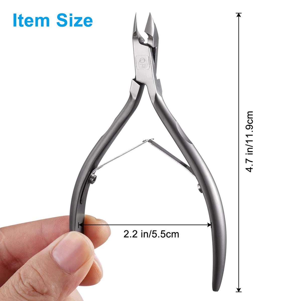 Cuticle Trimmer 3/4 Jaw Extremely Sharp Cuticle Nippers Scissors Stainless Steel Clippers Cutter