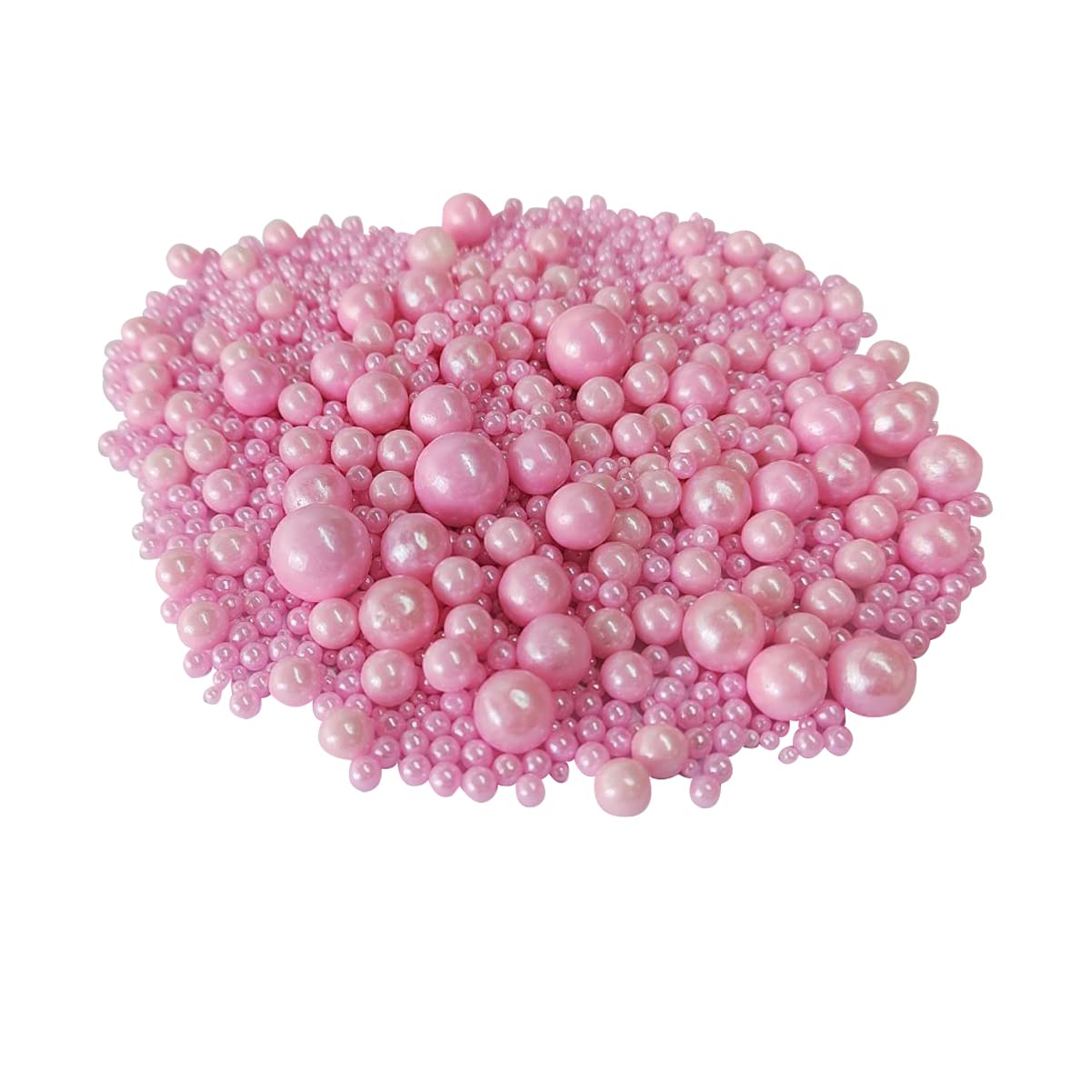 Edible Pink Sugar Pearls Candy Sprinkles 120G/ 4.23Ounce Baking Cake Sprinkles Cupcake and Cake
