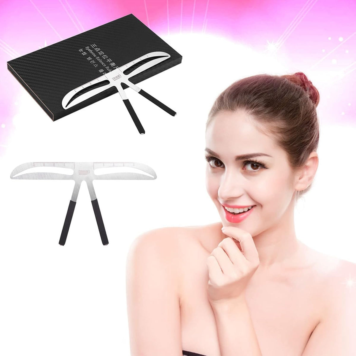 Eyebrow Ruler, 4 Types Eyebrow Stamp Stencil Kit Permanent Eyebrow Ruler Eyebrow Stencils Eyebrows