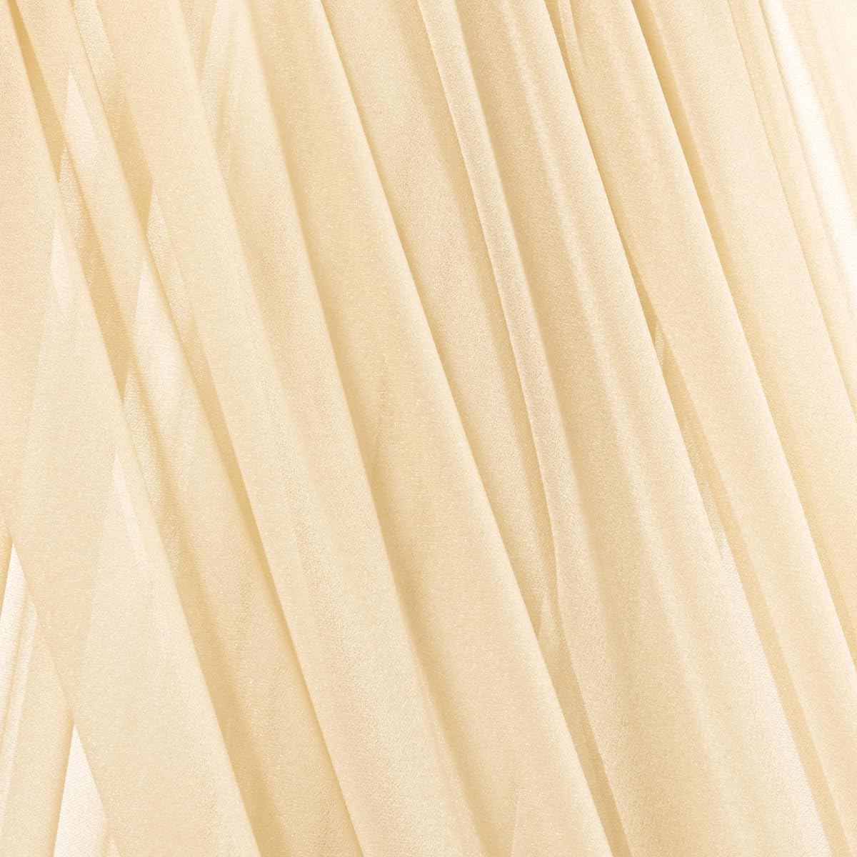 Champagne Gold Fall Elegant Arch Draping Fabric 2 Panels Outdoor 29" × 20Ft Sheer Chiffon Curtain