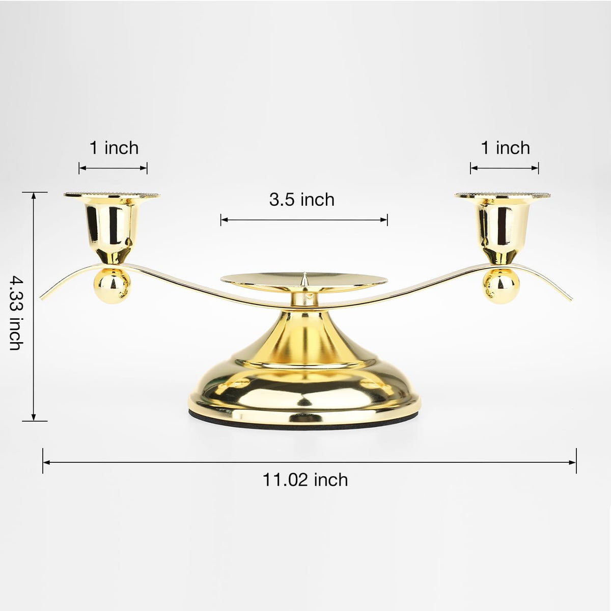 3 Unity Floral Candles for Wedding Ceremony Set with Golden Holder, Wedding Accessories for