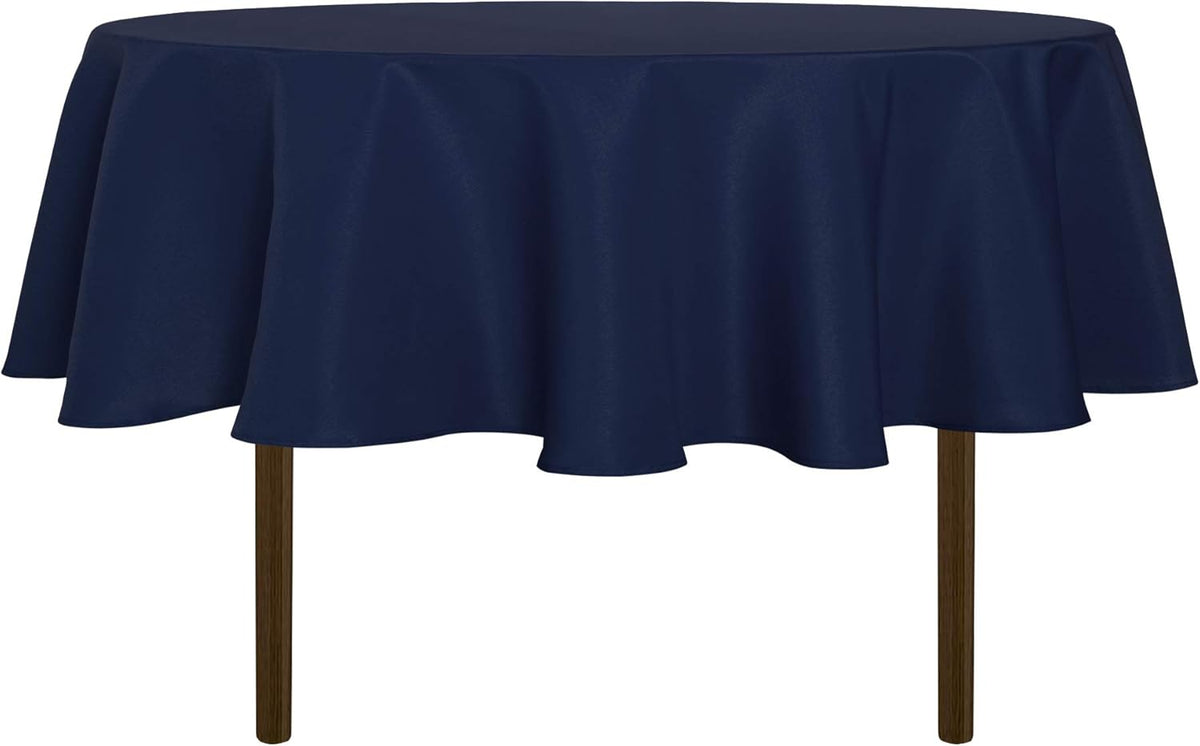 sancua 60 Inch Round Tablecloth (Fits 20-48 Inch Tables), Water Resistant Spill Proof Washable