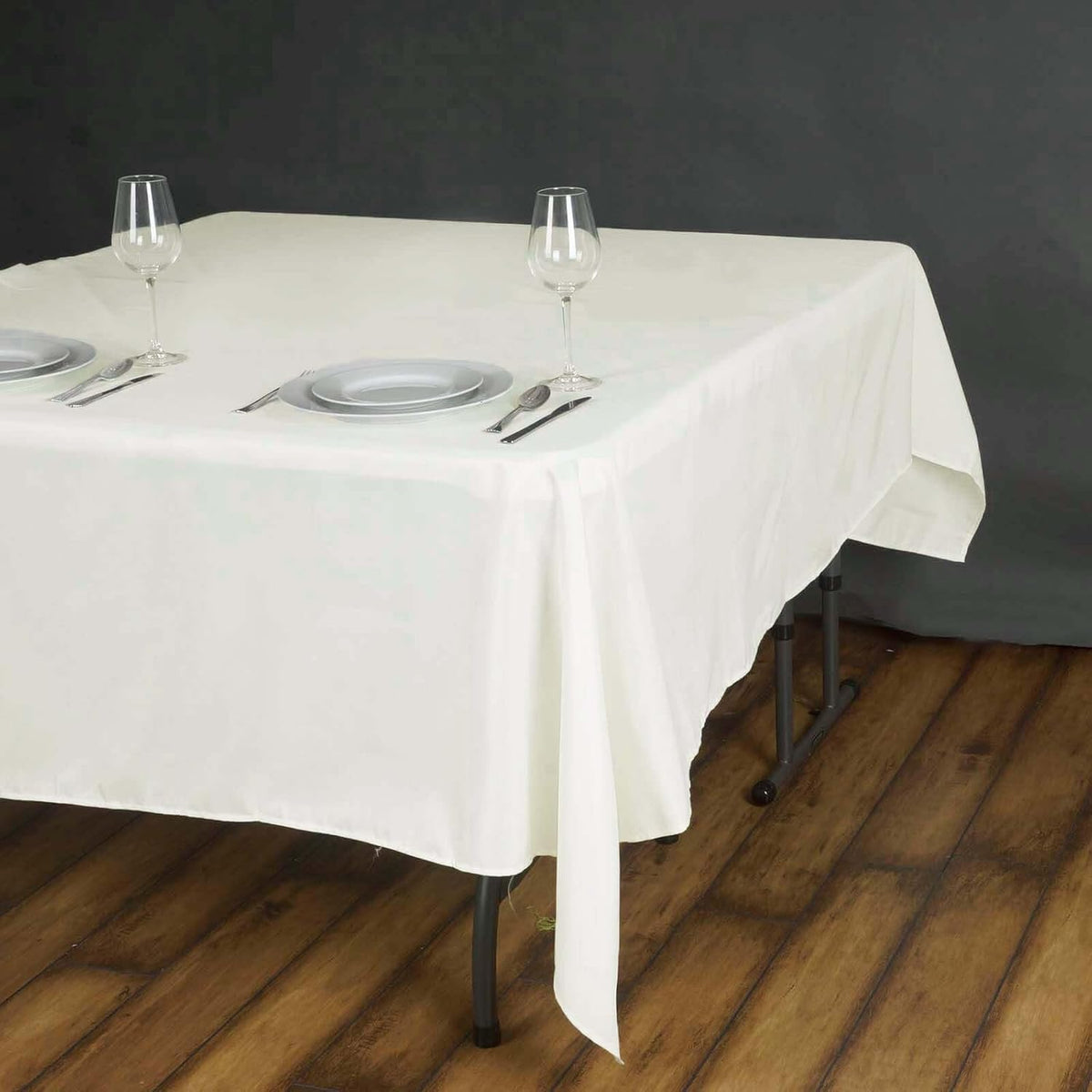 Efavormart 70" Square Linens Ivory Wholesale Linens Polyester Square Linen Tablecloth for Wedding
