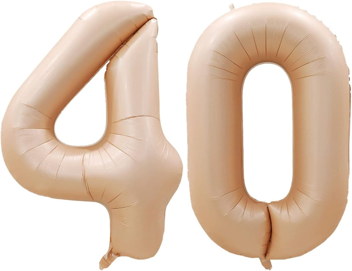GOER Number 40 Balloons for 40th Birthday Party Decorations,42 Inch Jumbo Foil Helium Balloons for