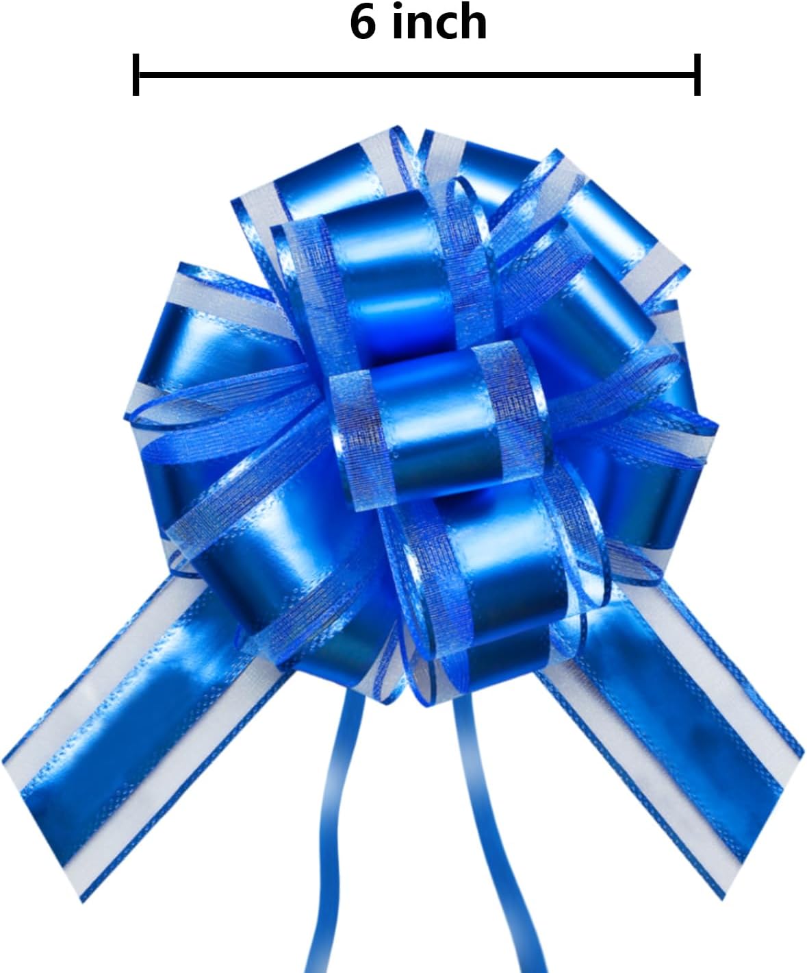 7 Pieces Large Pull Bows, 6 inche, Big Bow for Gift Wrapping, Christmas Party Birthday Gift