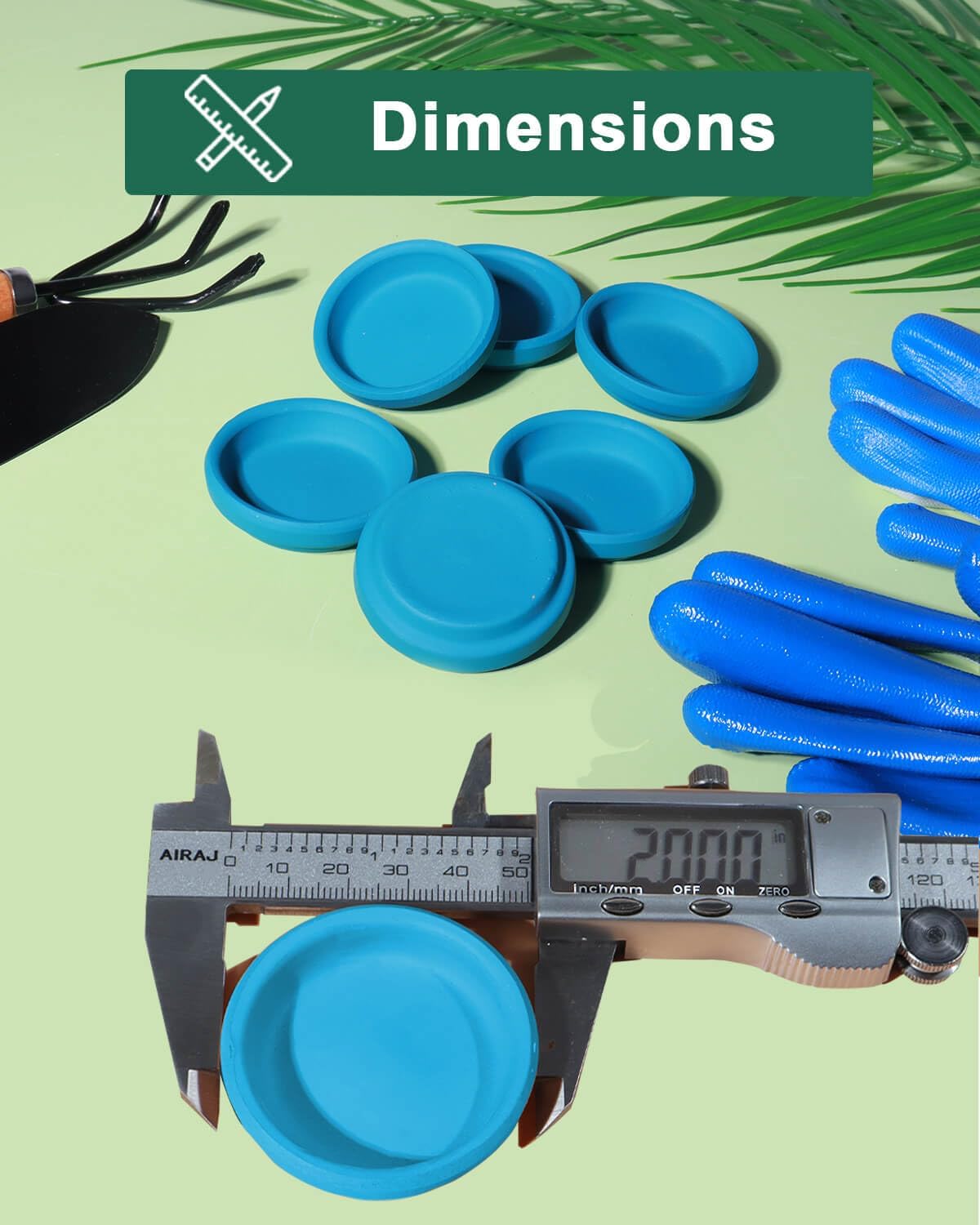 vensovo 2 Inch Steel Blue Terracotta Plant Saucer Pots Tray - 12 pcs Mini Planter Saucers for