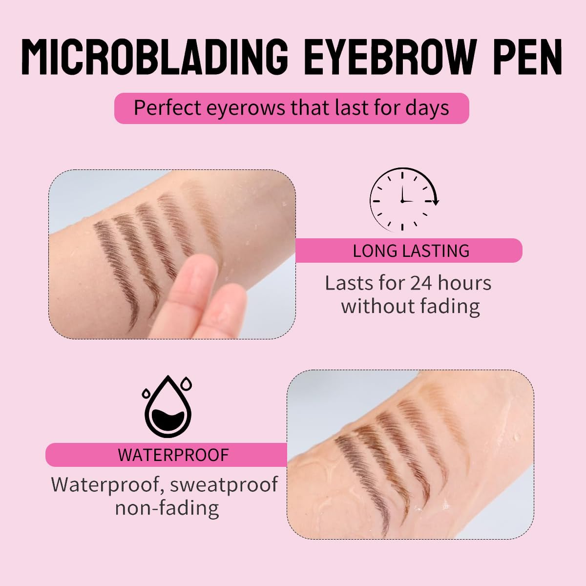 Microblading Eyebrow Pencils for Women - Eyebrow Pen 2-in-1 Dual-Ended Eye Brow Pencil with Precise