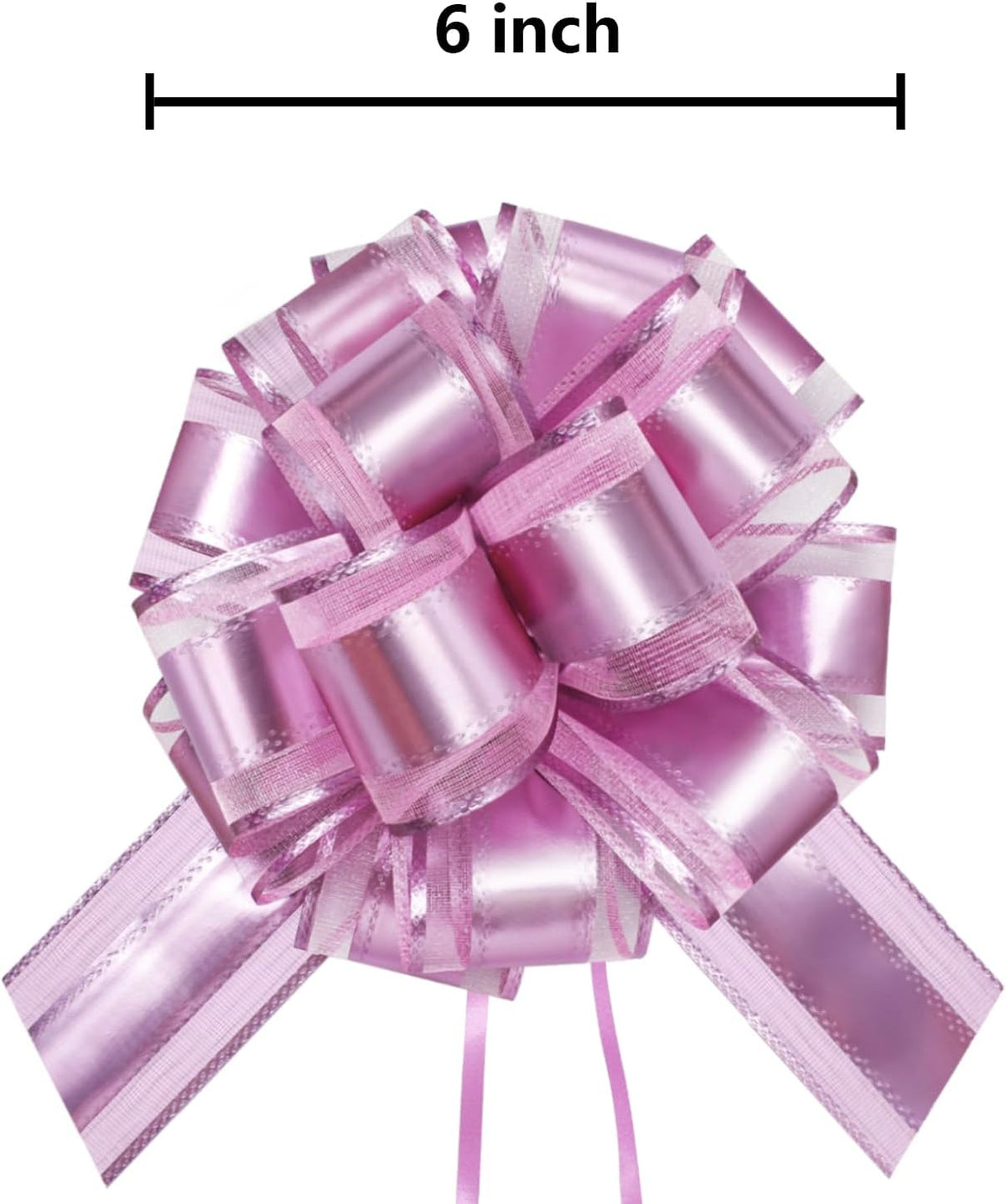 7 Pieces Large Pull Bows, 6 inche, Big Bow for Gift Wrapping, Christmas Party Birthday Gift