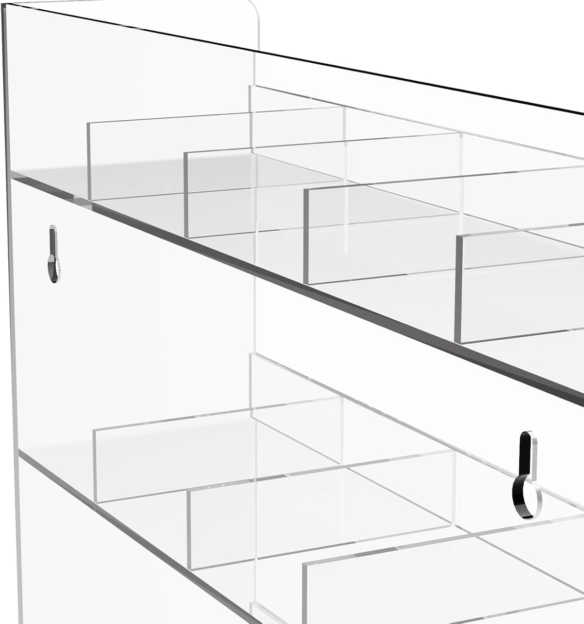 Acrylic Tea Bag Organizer, 3 Layers Tea Bag Holder for Tea Packets, No Assembly Required, Wall