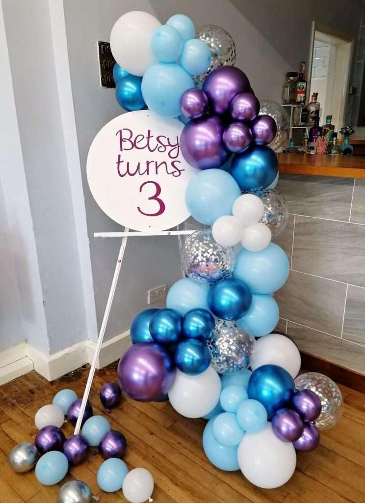 Snow Balloons Set, Pearl Purple Blue Metallic Purple Blue Snowflake Latex Balloon with Silver